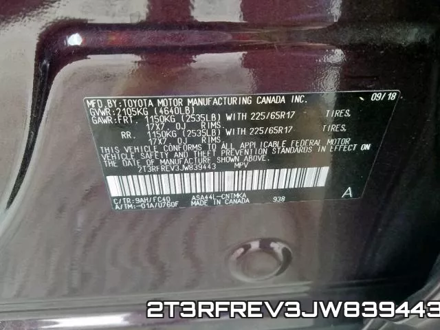 2T3RFREV3JW839443 фото 2