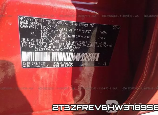 2T3ZFREV6HW378958 фото 8