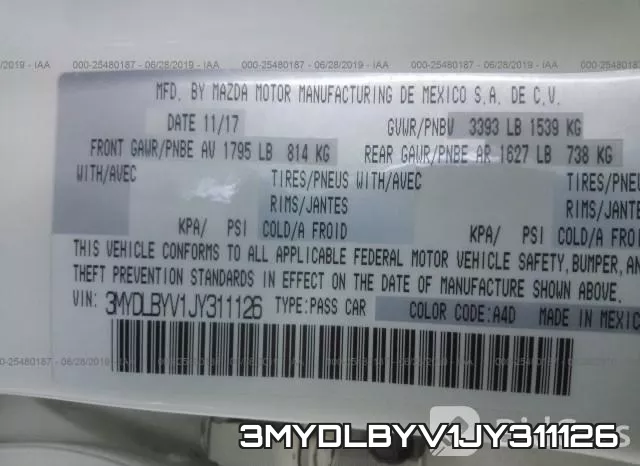 3MYDLBYV1JY311126 фото 8