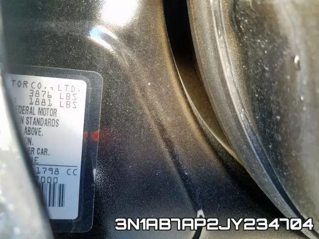 3N1AB7AP2JY234704 фото 2