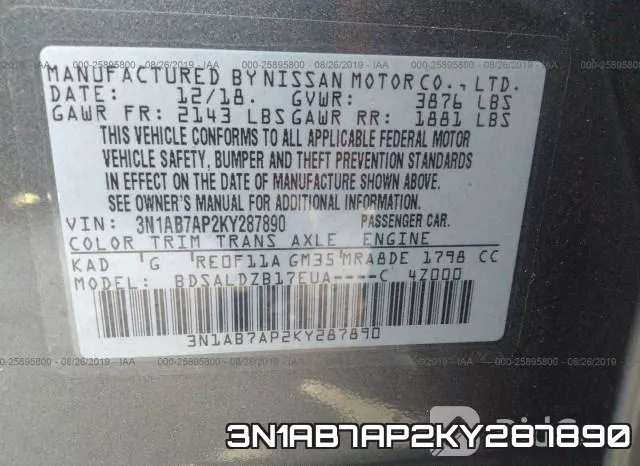 3N1AB7AP2KY287890 фото 10