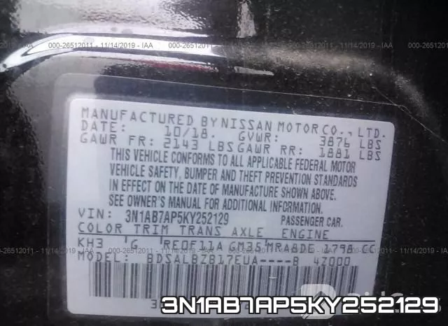 3N1AB7AP5KY252129 фото 9