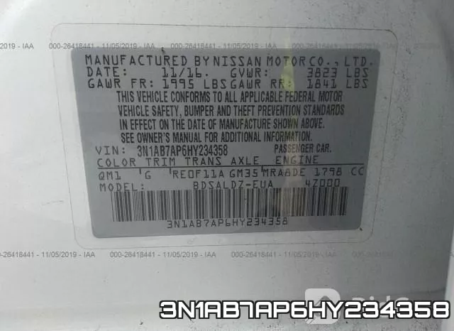 3N1AB7AP6HY234358 фото 6