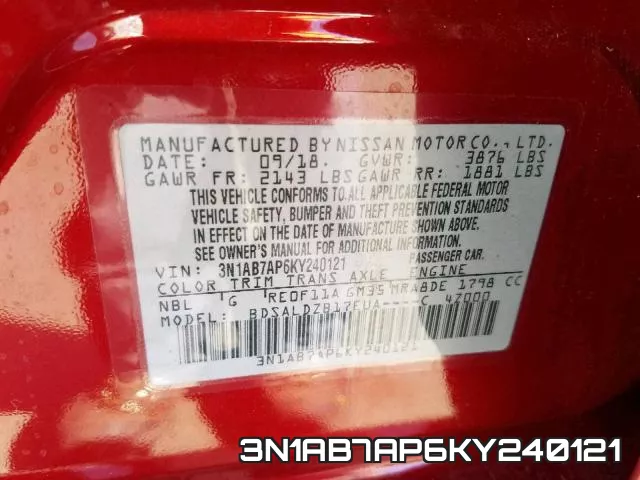 3N1AB7AP6KY240121 фото 2