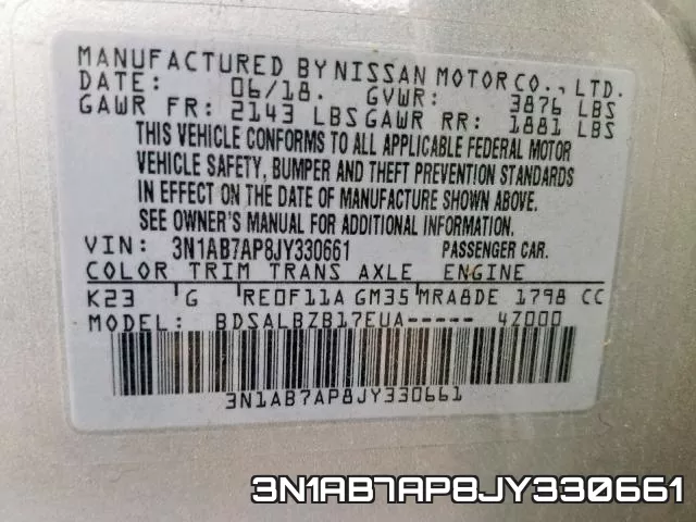 3N1AB7AP8JY330661 фото 2