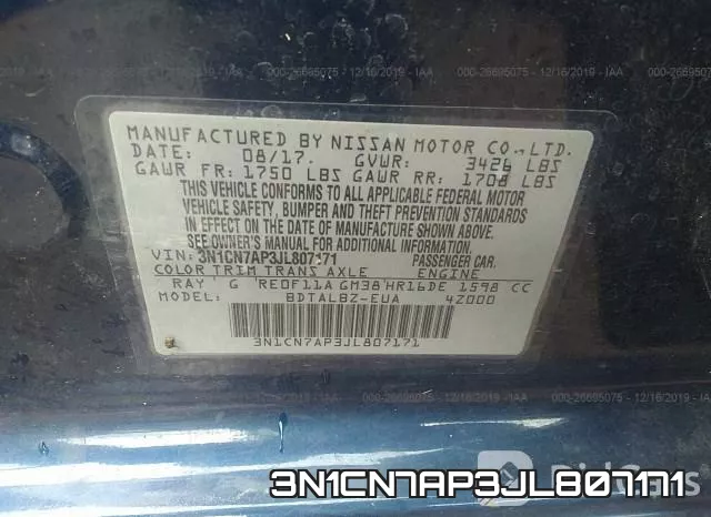 3N1CN7AP3JL807171 фото 9