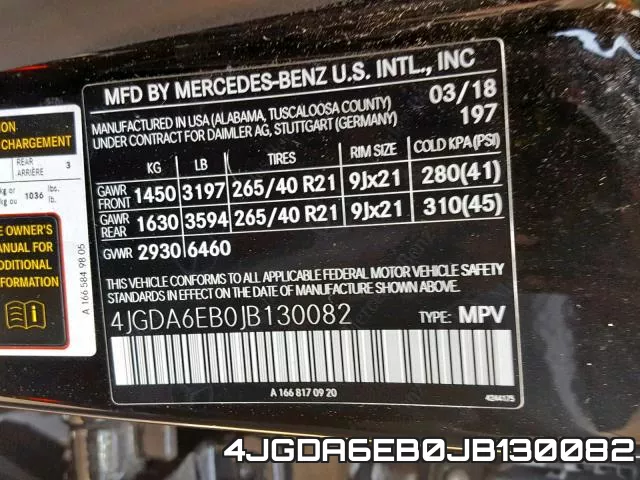 4JGDA6EB0JB130082 фото 2