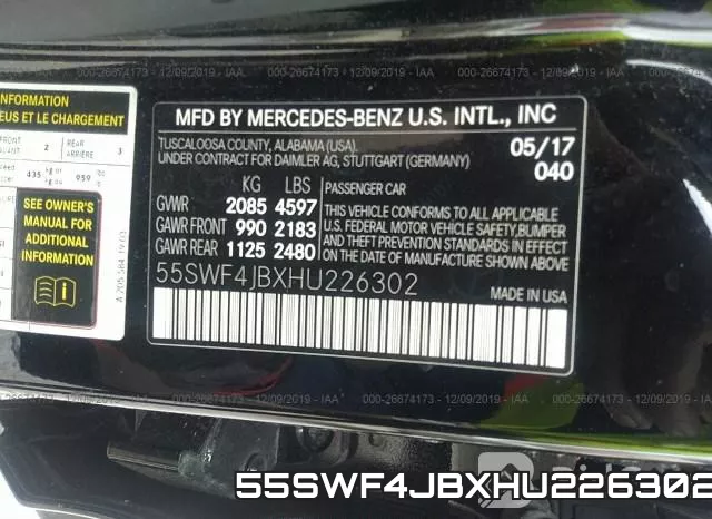 55SWF4JBXHU226302 фото 6