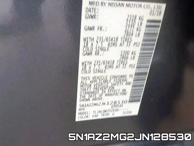 5N1AZ2MG2JN128530 фото 2