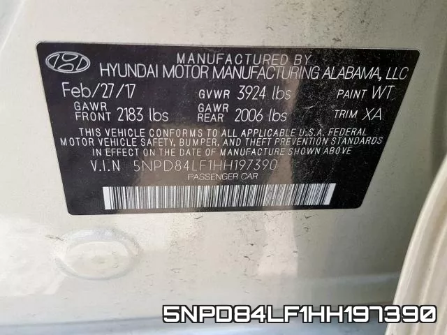 5NPD84LF1HH197390 фото 2