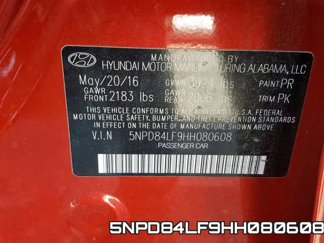 5NPD84LF9HH080608 фото 2