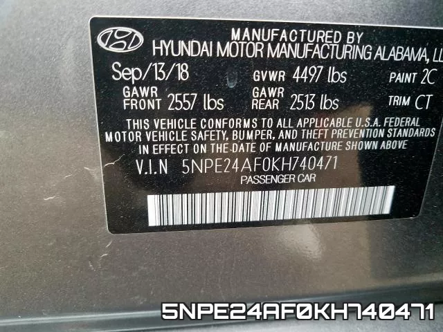 5NPE24AF0KH740471 фото 2
