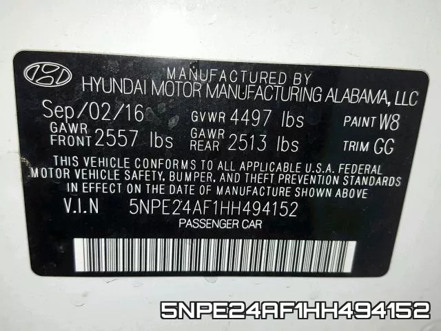 5NPE24AF1HH494152 фото 2