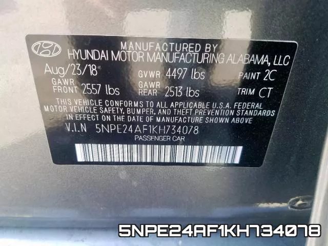 5NPE24AF1KH734078 фото 2
