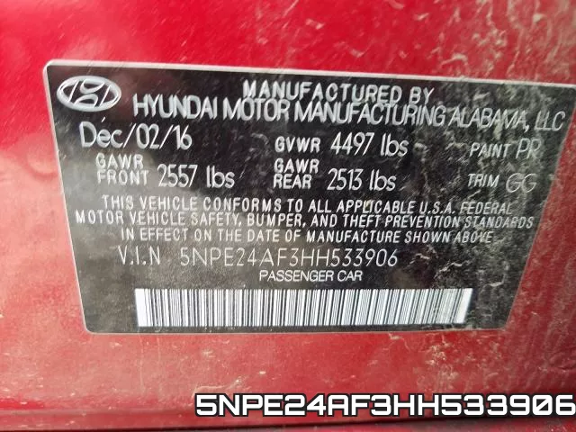 5NPE24AF3HH533906 фото 2