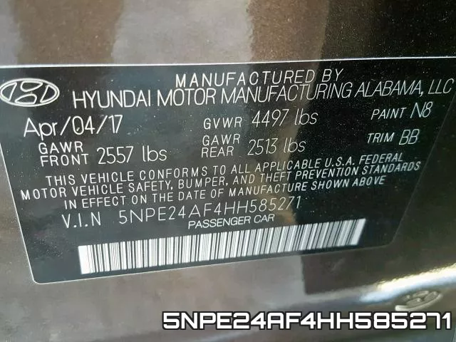 5NPE24AF4HH585271 фото 2