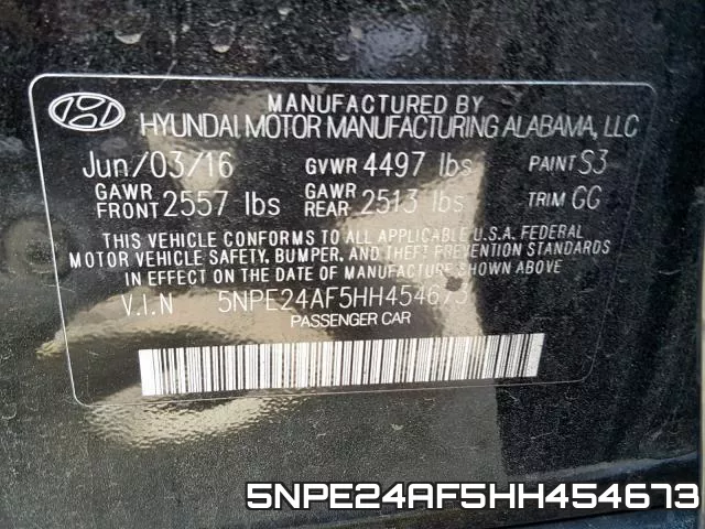 5NPE24AF5HH454673 фото 2