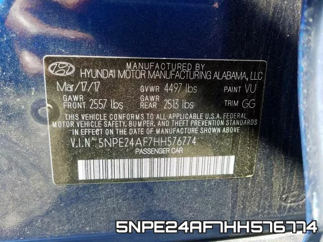 5NPE24AF7HH576774 фото 2