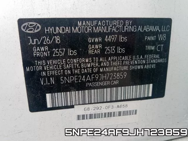 5NPE24AF9JH723859 фото 2