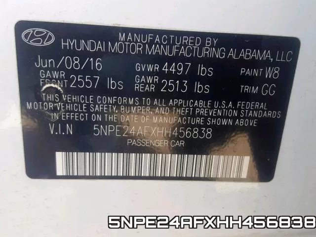 5NPE24AFXHH456838 фото 2