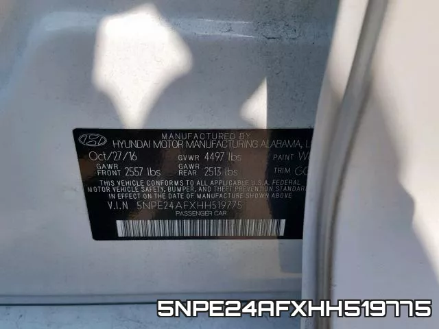 5NPE24AFXHH519775 фото 2