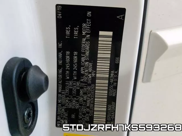 5TDJZRFH7KS593268 фото 2