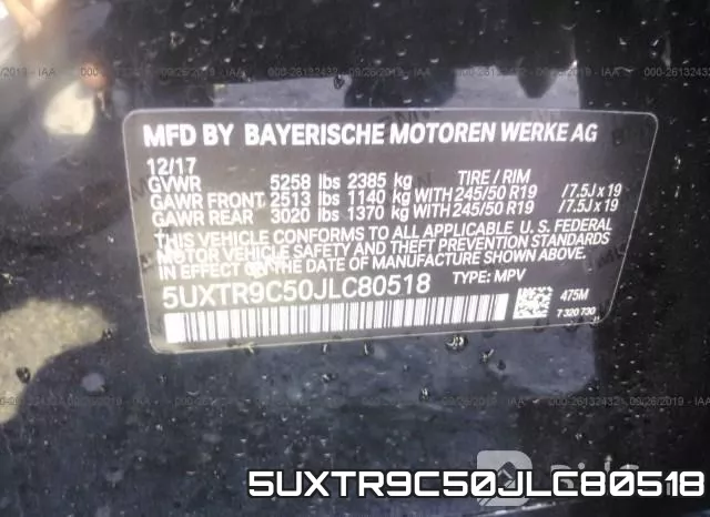 5UXTR9C50JLC80518 фото 10