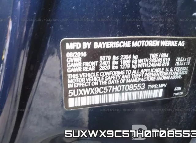 5UXWX9C57H0T08553 фото 9
