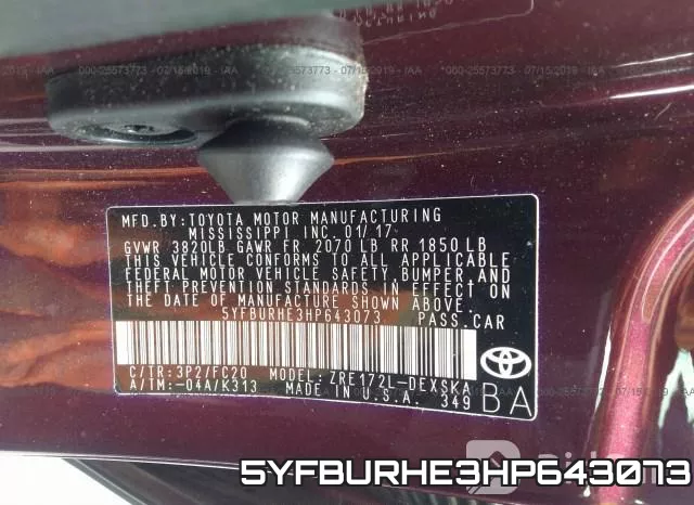 5YFBURHE3HP643073 фото 10
