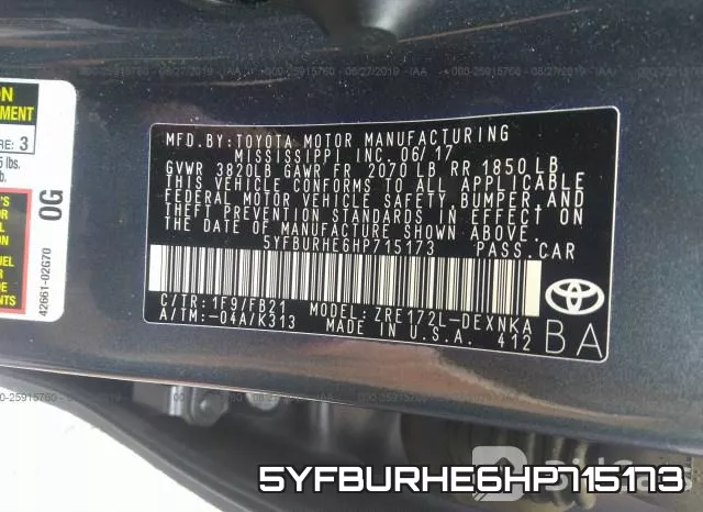 5YFBURHE6HP715173 фото 10