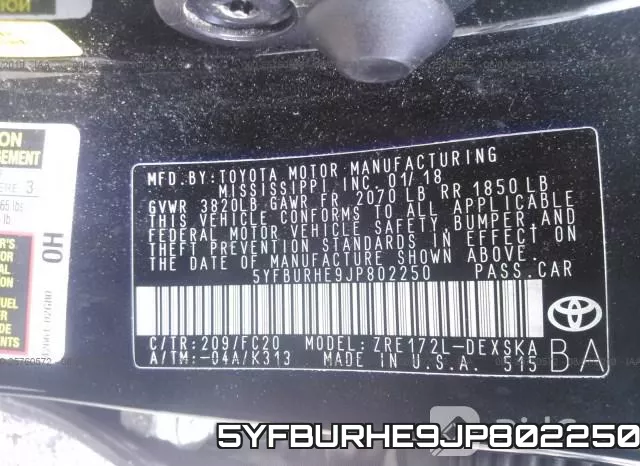 5YFBURHE9JP802250 фото 9