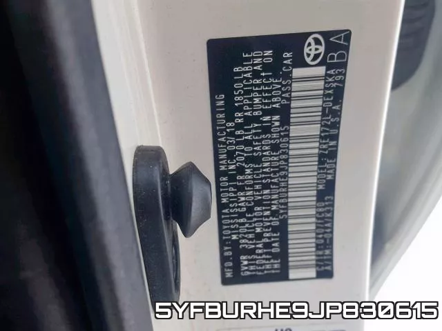 5YFBURHE9JP830615 фото 2