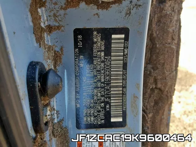 JF1ZCAC19K9600464 фото 2