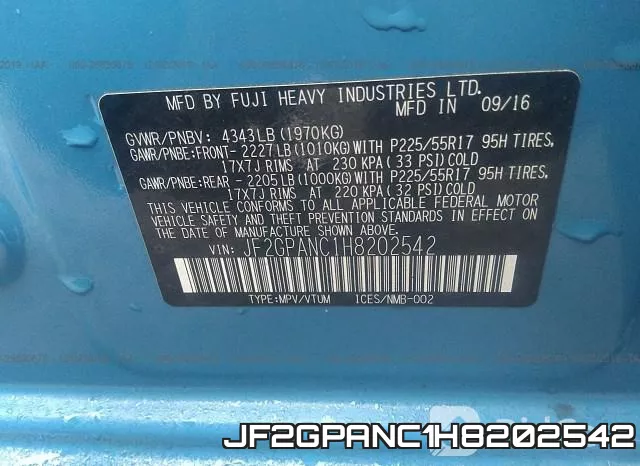 JF2GPANC1H8202542 фото 9
