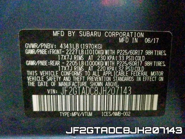 JF2GTADC8JH207143 фото 2