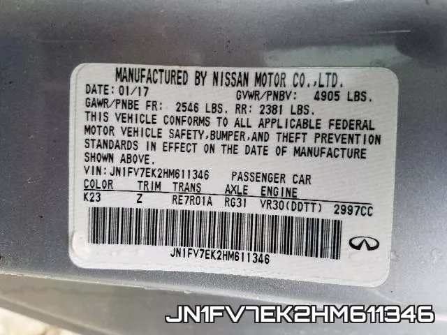 JN1FV7EK2HM611346 фото 2