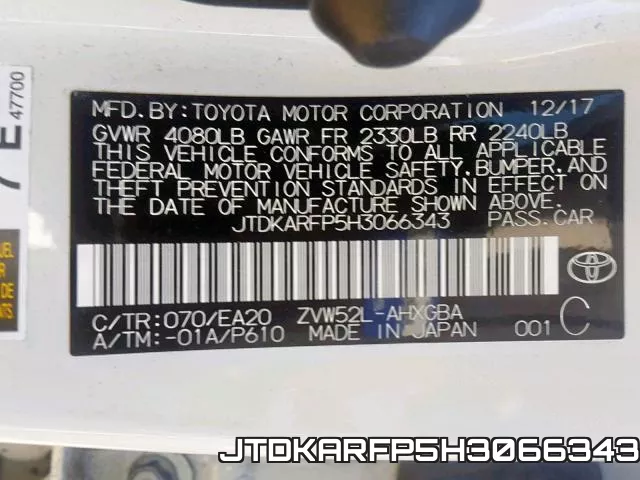 JTDKARFP5H3066343 фото 2