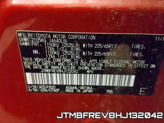 JTMBFREV8HJ132042 фото 2