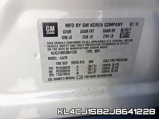 KL4CJ1SB2JB641228 фото 2
