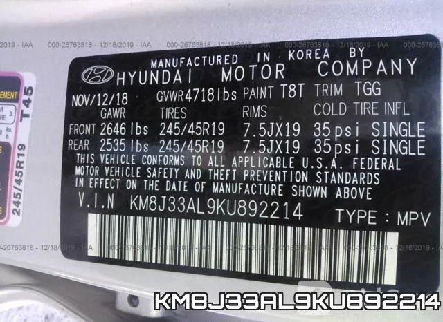 KM8J33AL9KU892214 фото 6
