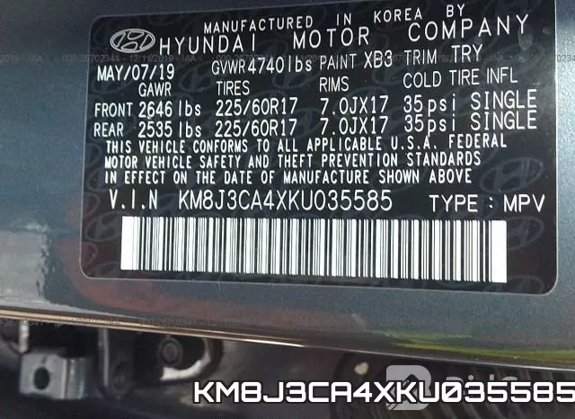 KM8J3CA4XKU035585 фото 7