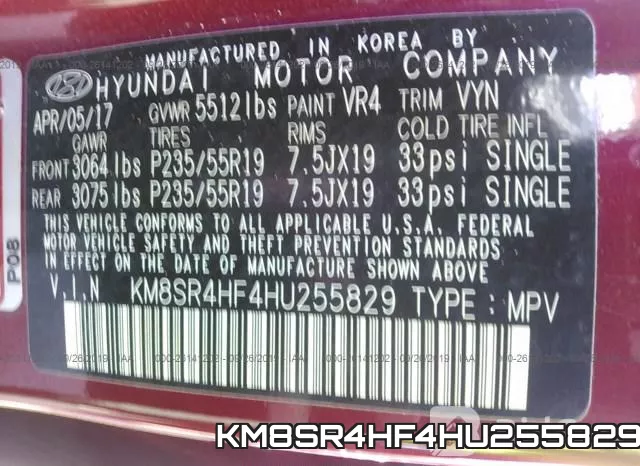 KM8SR4HF4HU255829 фото 9
