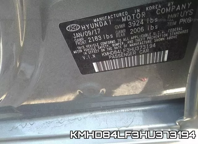 KMHD84LF3HU373194 фото 9