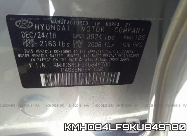 KMHD84LF9KU849780 фото 9