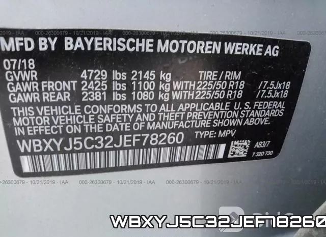 WBXYJ5C32JEF78260 фото 10