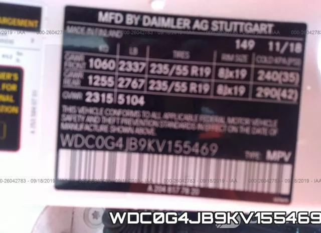 WDC0G4JB9KV155469 фото 9