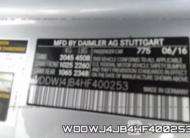 WDDWJ4JB4HF400253 фото 8