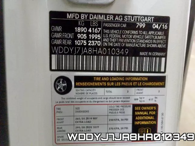 WDDYJ7JA8HA010349 фото 2