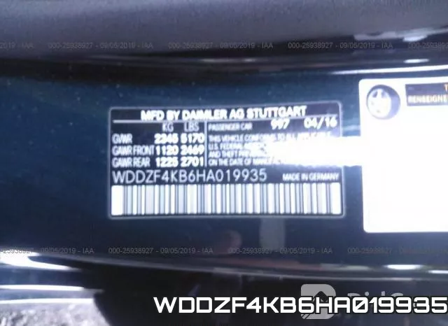 WDDZF4KB6HA019935 фото 8