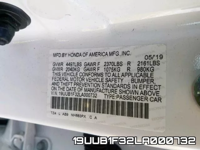 19UUB1F32LA000732 фото 2